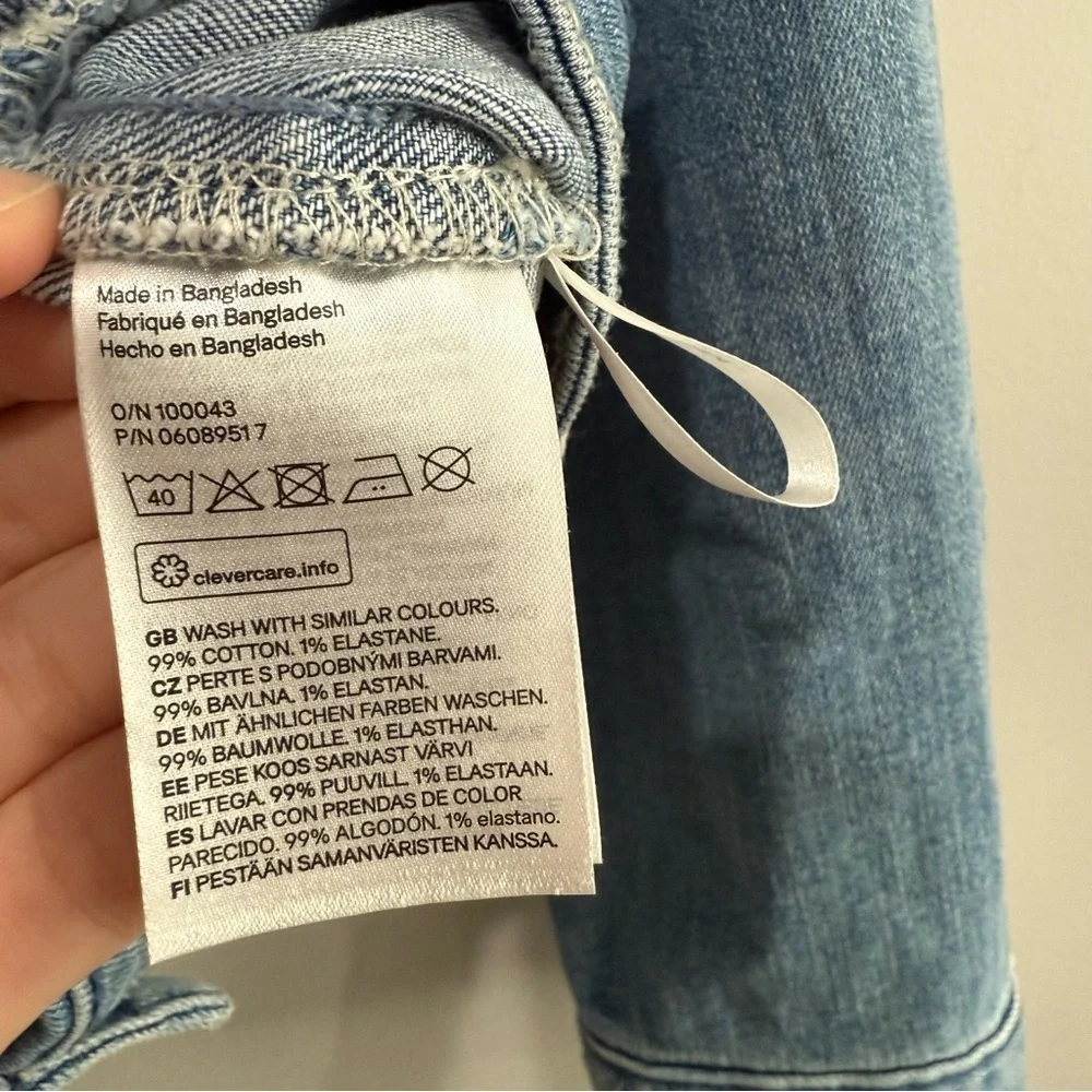 H&M Girls Jean Jacket Distressed Size 11-12